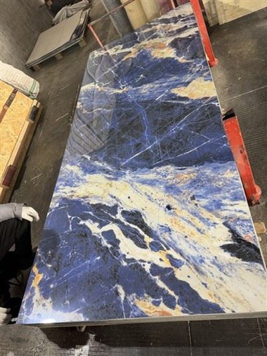 Panel de pared interior de lámina de mármol brillante para decoración